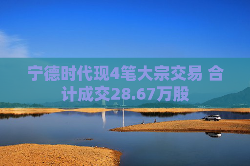 宁德时代现4笔大宗交易 合计成交28.67万股