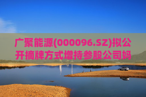 广聚能源(000096.SZ)拟公开摘牌方式增持参股公司妈湾电力8%股权