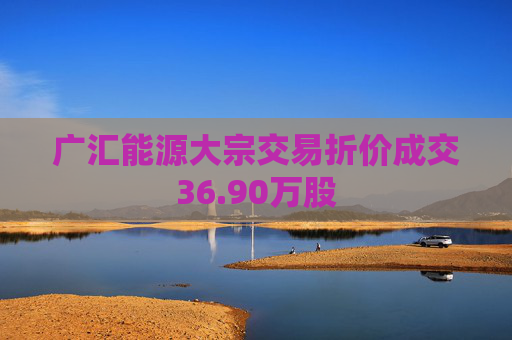 广汇能源大宗交易折价成交36.90万股