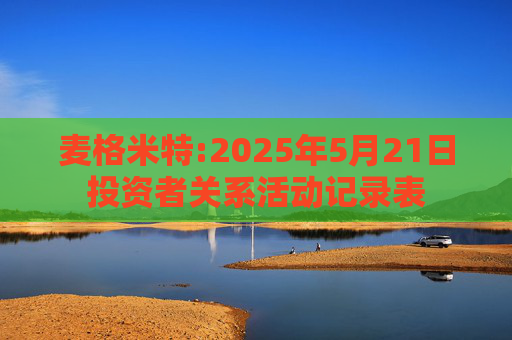 麦格米特:2025年5月21日投资者关系活动记录表