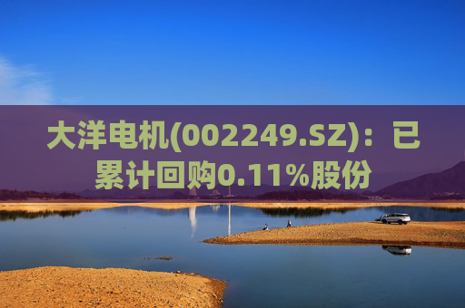 大洋电机(002249.SZ)：已累计回购0.11%股份