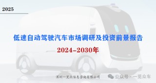2024-2030年低速自动驾驶汽车市场调研及投资前景报告