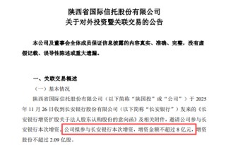 陕国投8亿“真金白银”注入，长安银行获关键补血……