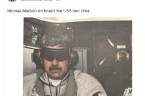 特朗普发布马杜罗在美国军舰上的照片：戴手铐、双眼被蒙住