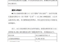 西安银行：股东西安金控解除质押5000万股