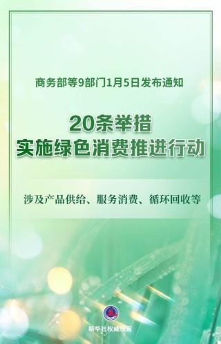 9部门发文！中国实施绿色消费推进行动