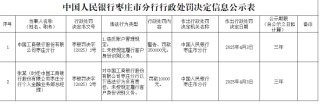 中国工商银行枣庄分行被罚35万元：违反账户管理规定、未按规定履行客户身份识别义务