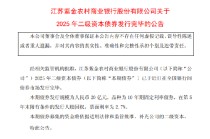紫金银行：20亿元二级资本债券发行完毕