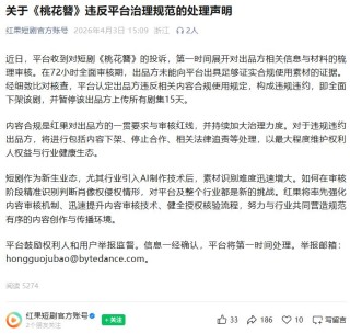 又一平台下架《桃花簪》，并开出停更罚单：暂停出品方上传所有剧集15天