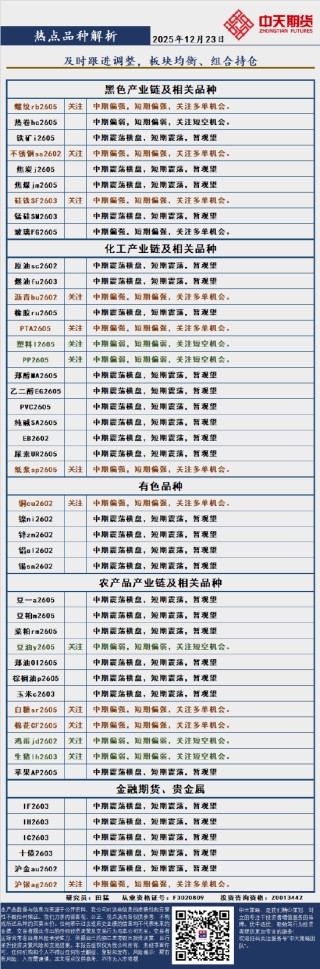 中天策略:12月23日市场分析