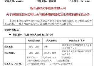 控制权变更！603155，邯郸市国资委入主！