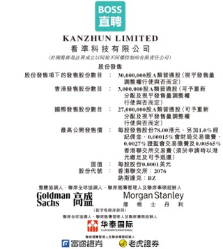 BOSS直聘招股，拟融资最高23.4亿，三年前香港上市未募资