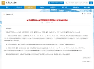 上金所再发通知！提醒做好2026年元旦期间市场风险控制