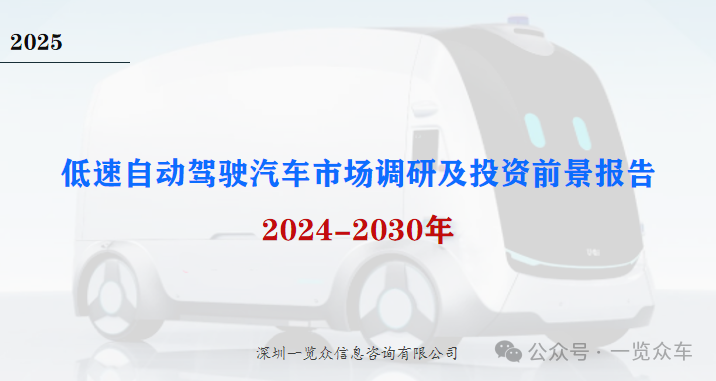 2024-2030年低速自动驾驶汽车市场调研及投资前景报告  第2张