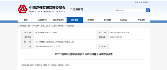 重大诉讼事项未及时披露！耐磨科技及相关责任人被出具警示函  第1张
