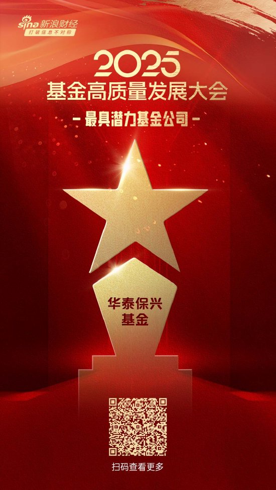 2025公募基金荣誉榜：华泰保兴基金获得最具潜力基金公司1项大奖  第1张