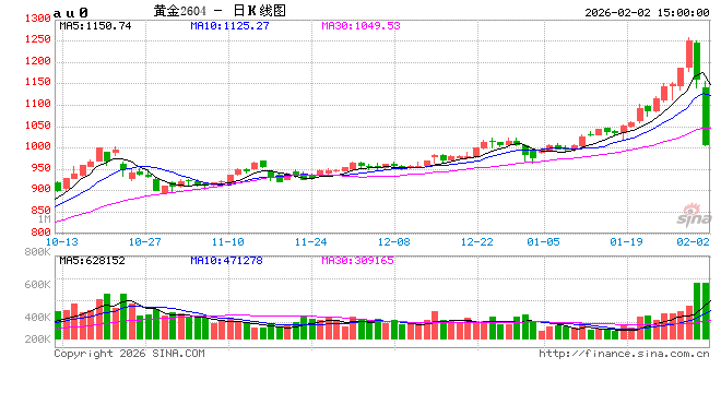 快讯：沪金主力合约触及跌停，跌幅16%，现报1005.4元/克  第2张