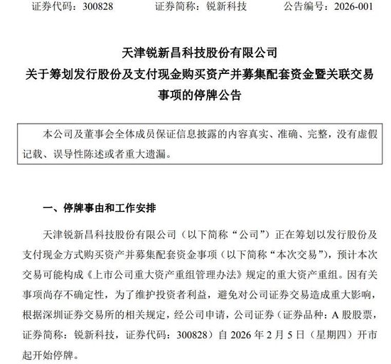 筹划重大资产重组！明起停牌  第1张